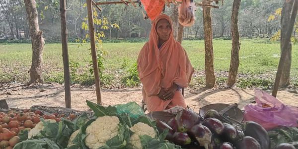 ২ থেকে ৫ টাকার সবজিও পাওয়া যায় গোলবানুর দোকানে, ছাত্রীরাই একমাত্র ক্রেতা